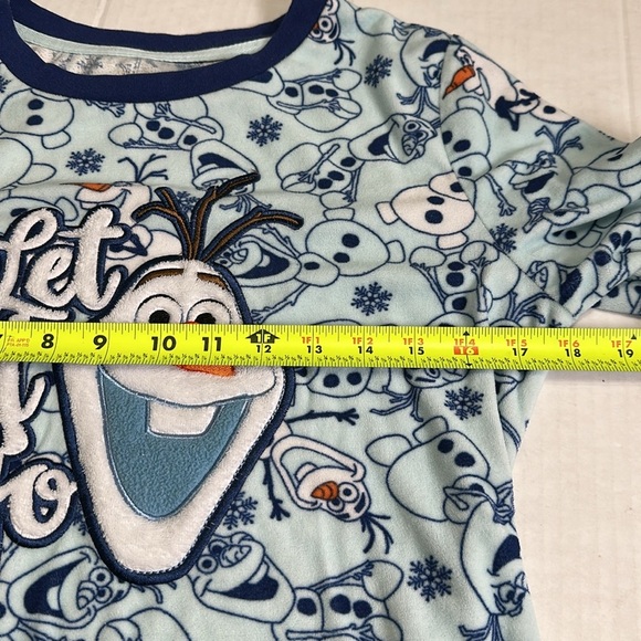 Disney Frozen Olaf Let It Go Fleece Pajama Set Womens Size Medium - Picture 9 of 10